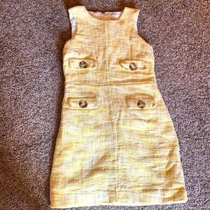 Michael Kors Tweed Yellow Dress.  Size 6.